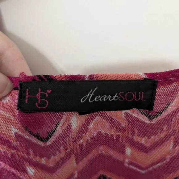 HeartSoul Pink and Black Chevron Mini Dress - Picture 2 of 2